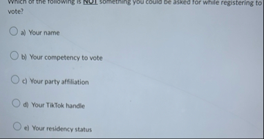 Which or the rollowing is NOI something you could