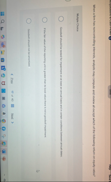 When a firm has noncontrolling interests,