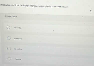 Which resources does knowledge management aim to