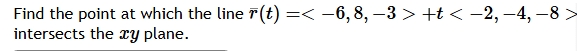 Find the point a t which the line ? b a r ( r ) (