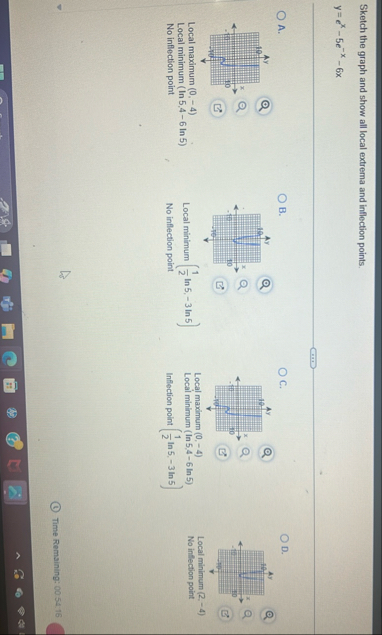 Sketch the graph and show all local extrema and