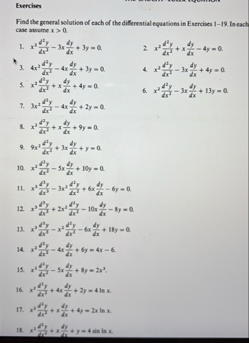 Exercises Find the general solution of each of