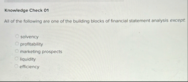 Knowledge Check 0 1 All of the following are one