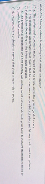 Which of the following statements regarding