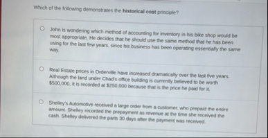 Which of the following demonstrates the