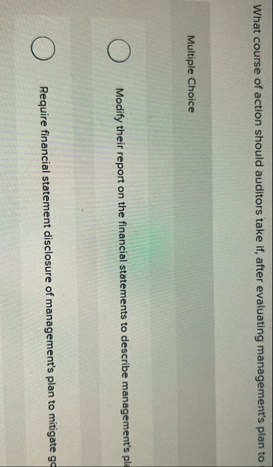 What course of action should auditors take if ,