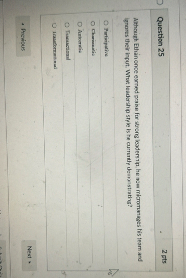 Question 2 5 2 pts Although Ethan once earned