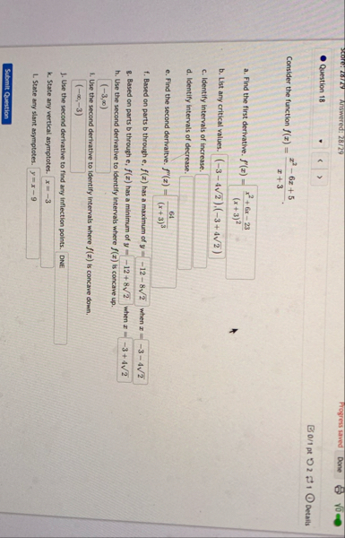 score: 2 8 7 2 9 Arswered: 2 8 / 2 9 Progress