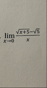 lim x 0 x + 5 2 - 5 2 x
