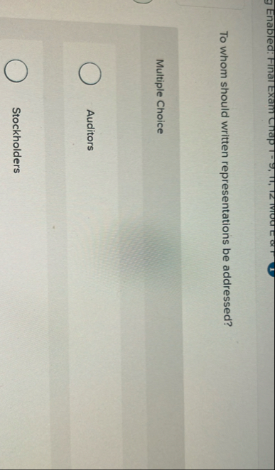 To whom should written representations be