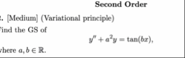 Second Order [ Medium ] ( Variational principle )