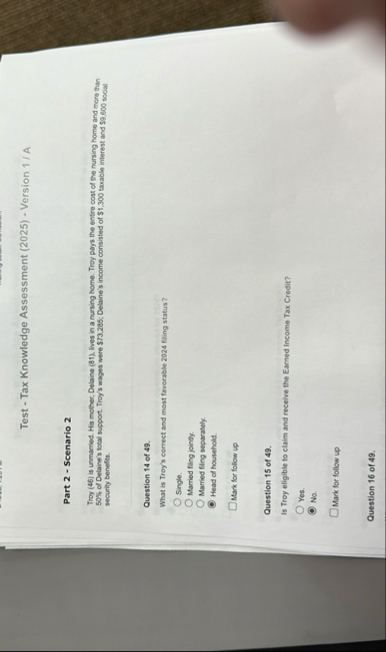 Test - Tax Knowledge Assessment ( 2 0 2 5 ) -