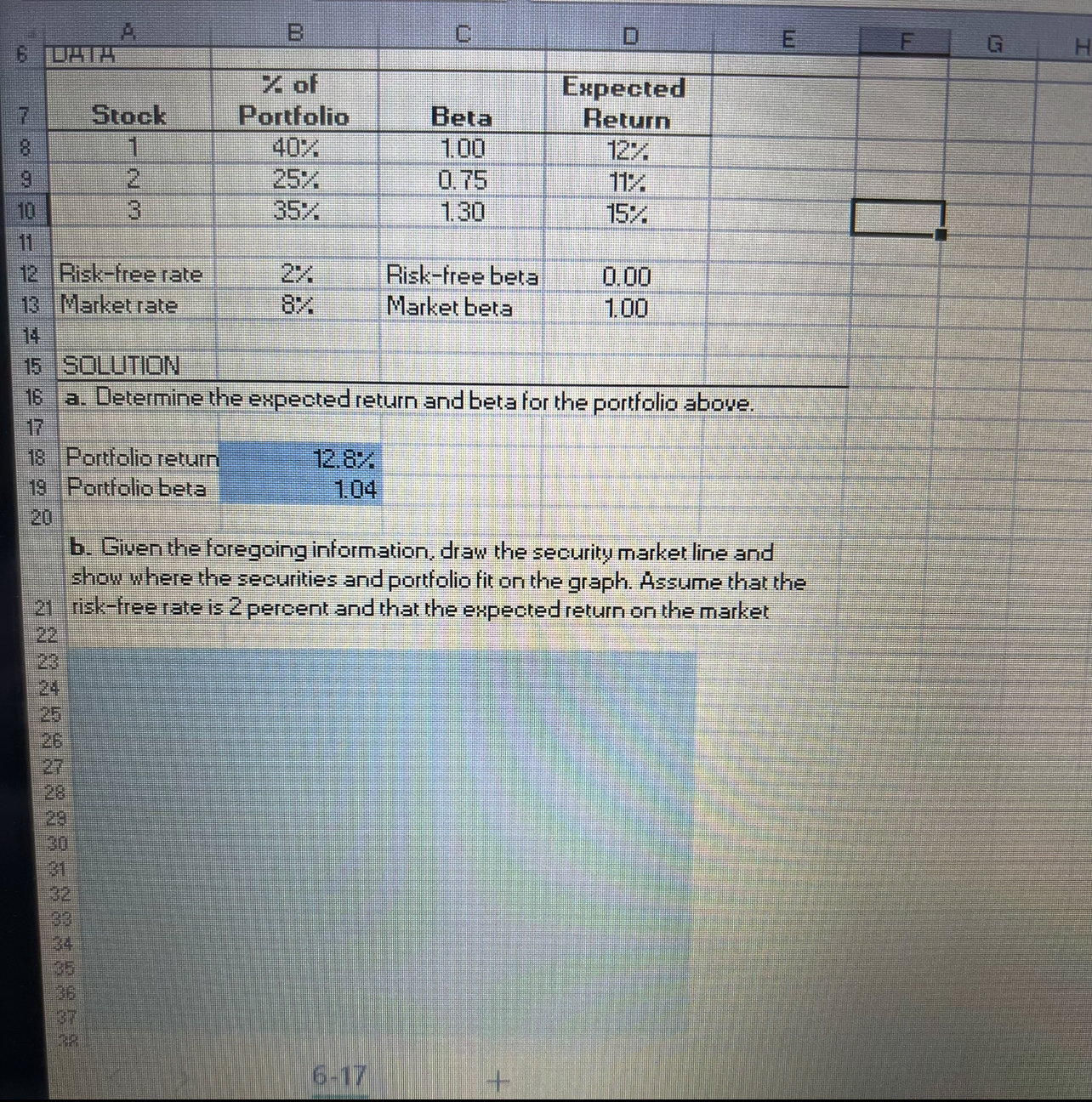 b . Given the foregoing information, draw the