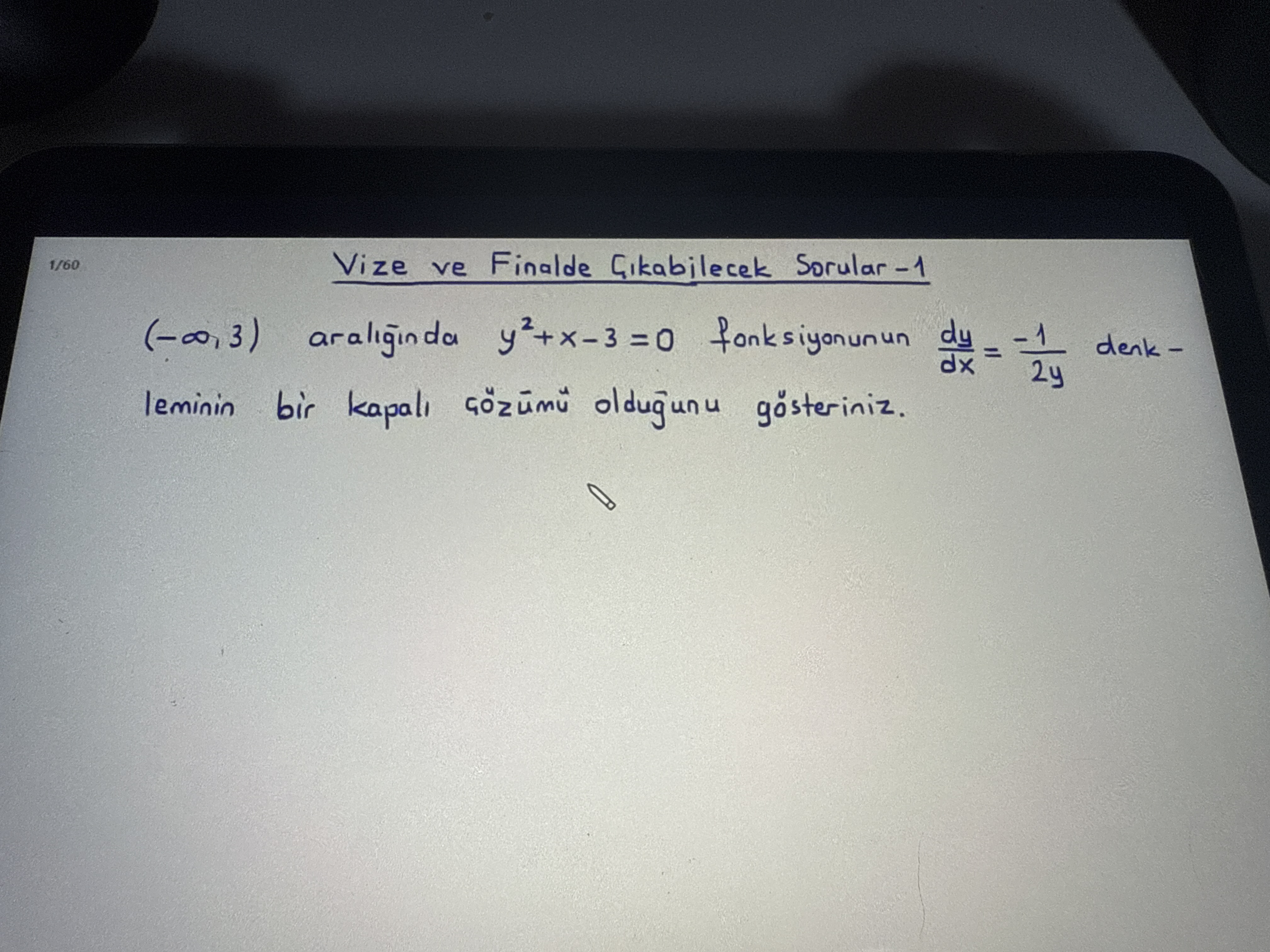 Vize v e Finalde Gikabilecek Sorular - 1 ( - , 3