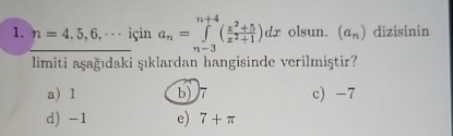 n = 4 , 5 , 6 , cdots i in a n = n - 3 n + 4 ( x