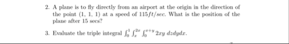 A plane is to fly directly from an airport at the