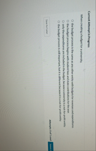 Current Attempt in Progress When creating a