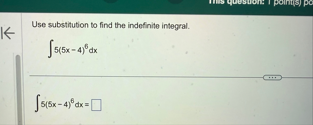 Use substitution to find the indefinite integral.
