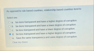 As opposed to rule - based countries,