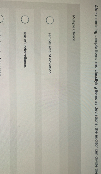 After examining sample items and classifying