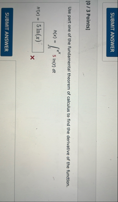 [ 0 / 3 Points ] Use part one of the fundamental