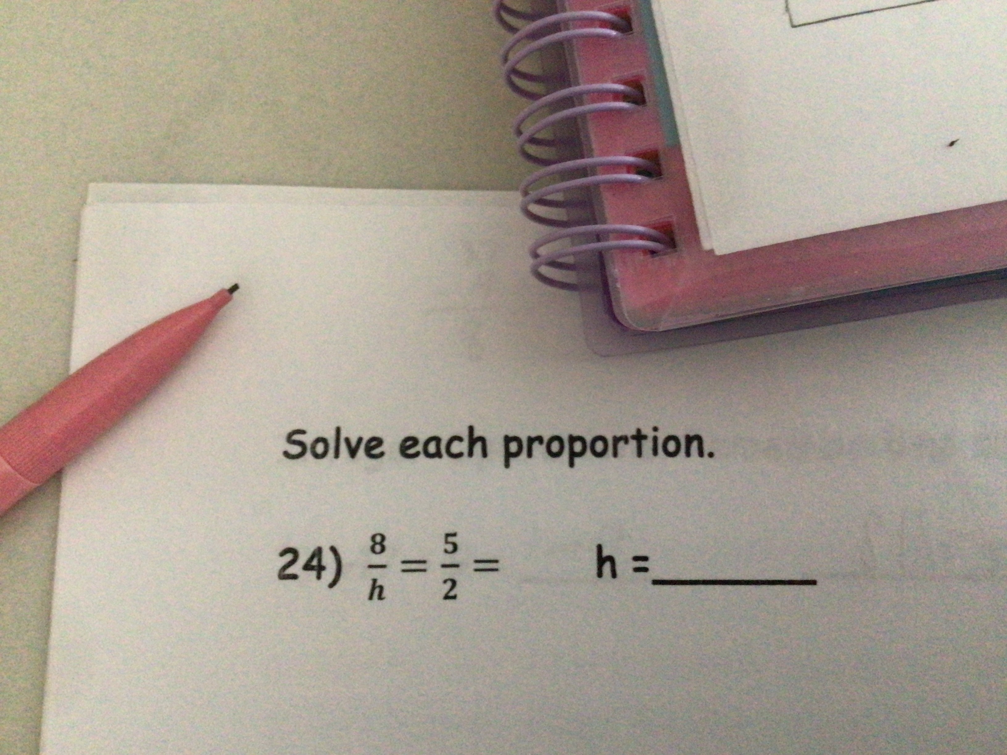 code class = "asciimath" > Solve each proportion.