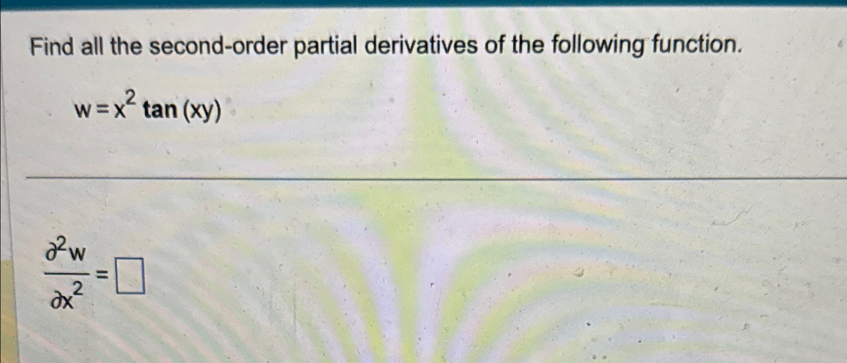 w = x 2 t a n ( x y )