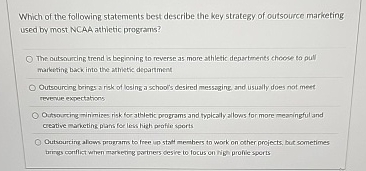 Which of the following statements best describe