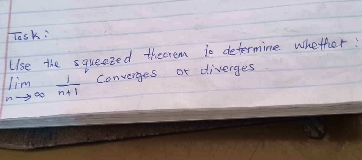 Task: Use the squeezed theorem to determine
