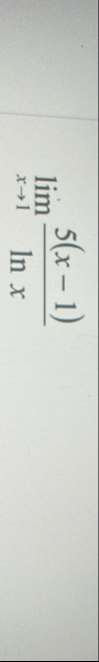 lim x 1 5 ( x - 1 ) l n x