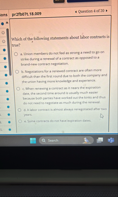 pr 2 fb 0 7 t . 1 8 . 0 0 9 Question 4 of 2 0