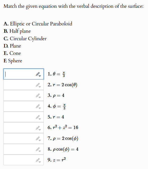 Match the given equation with the verbal