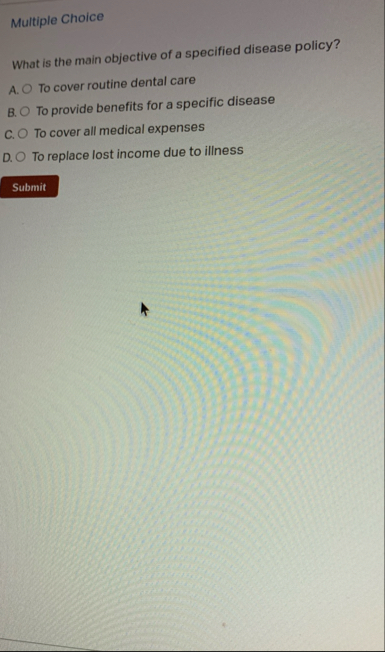 Multiple Choice What is the main objective of a