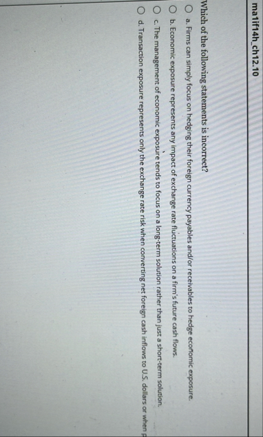 ma 1 if 1 4 h _ ch 1 2 . 1 0 Which of the