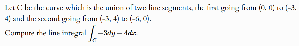Let C b e the curve which i s the union o f two