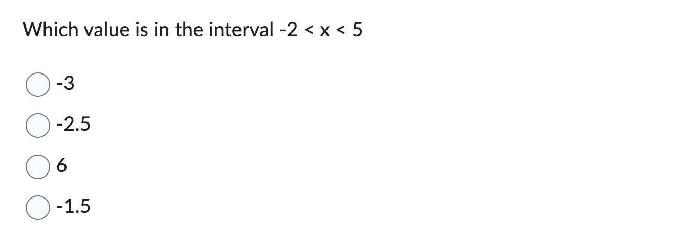 Which value i s i n the interval - 3 - 2 - 3 - 2