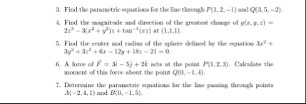 Find the parametric equations for the line