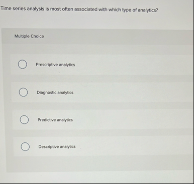 Time series analysis is most often associated