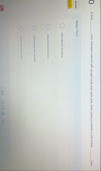 In their roles, managers interact with people