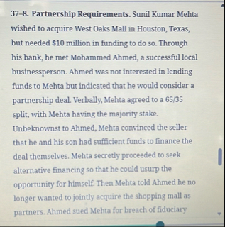 3 7 - 8 . Partnership Requirements. Sunil Kumar