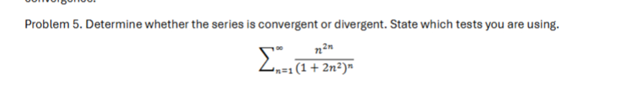 Determine whether the series i s convergent o r
