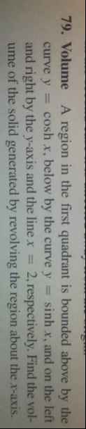 Volume A region in the first quadrant is bounded