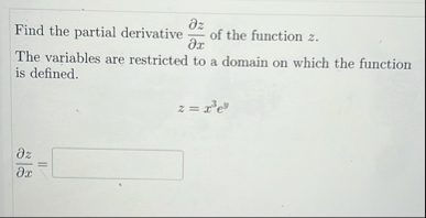 Find the partial derivative d e l z d e l x of