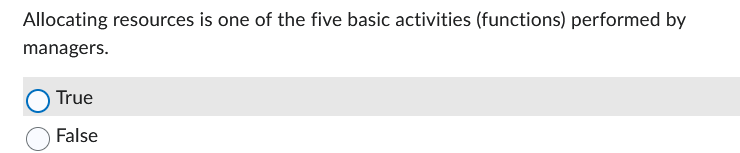 Allocating resources is one of the five basic