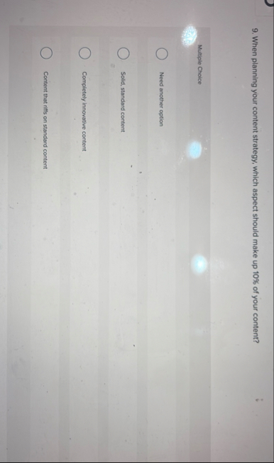 When planning your content strategy, which aspect