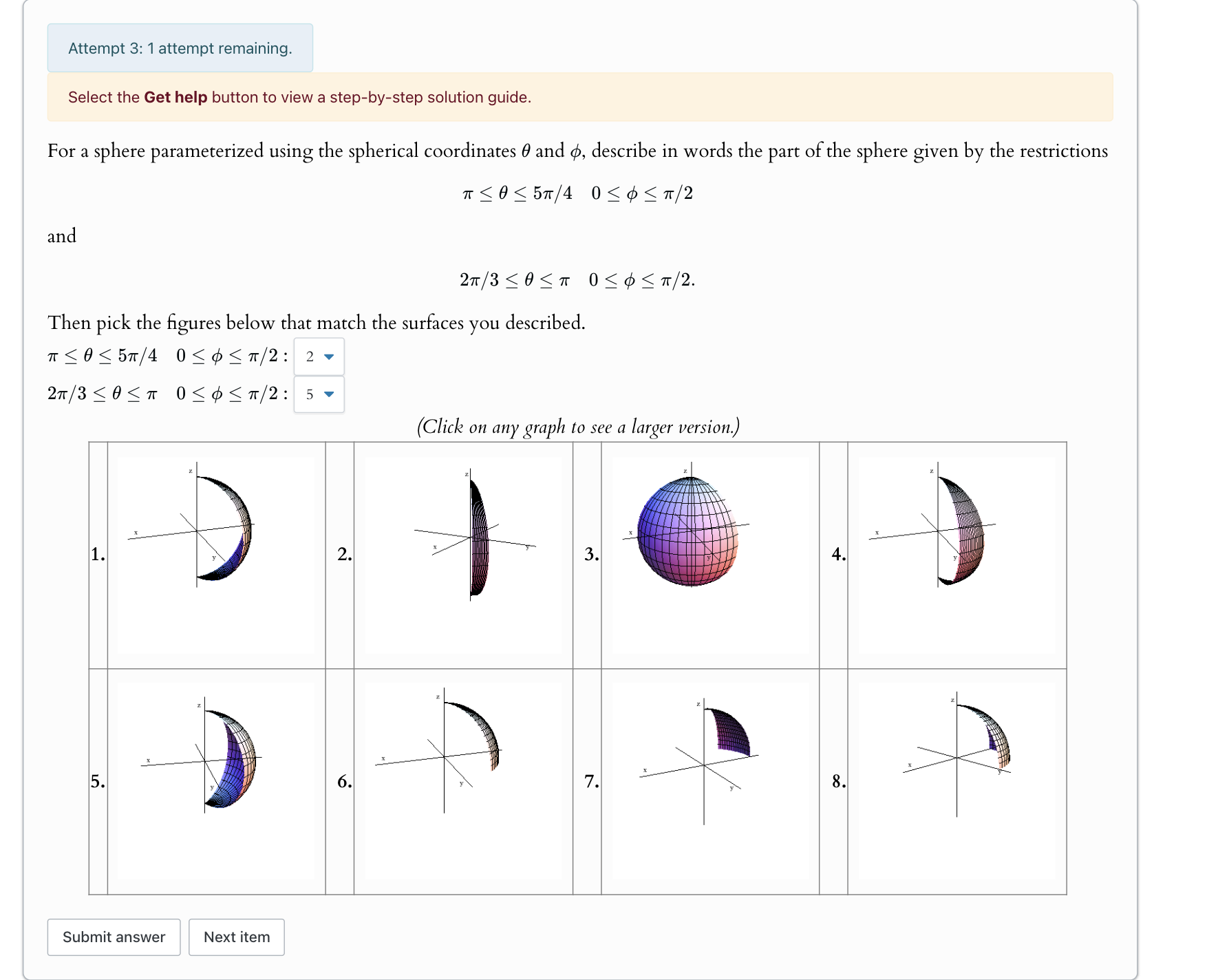 Attempt 3 : 1 attempt remaining. Select the Get