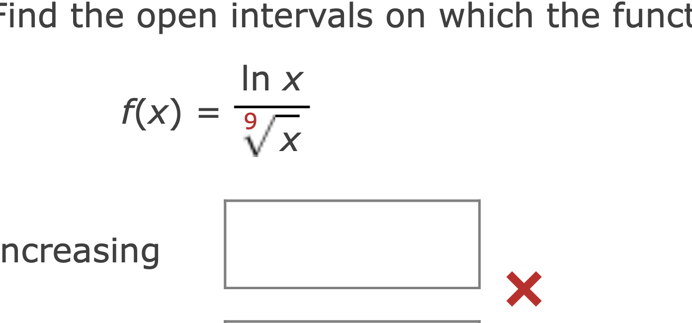 ind the open intervals o n which the funct f ( x