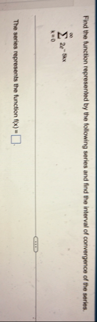 Find the function represented by the following