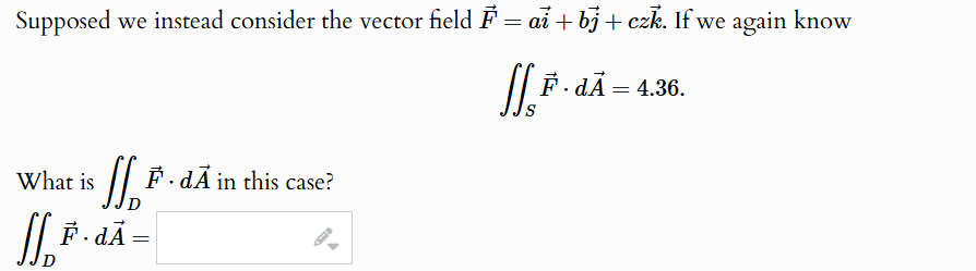 Supposed w e instead consider the vector field