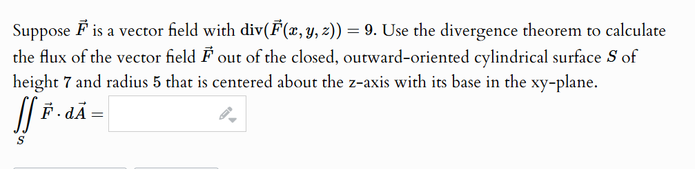 Suppose vec ( F ) i s a vector field with div ( v